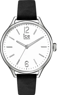 Produktbild von Ice-Watch - Ice Time Black Silver - Schwarz Damenuhr mit Lederarmband - 013053 (Medium)