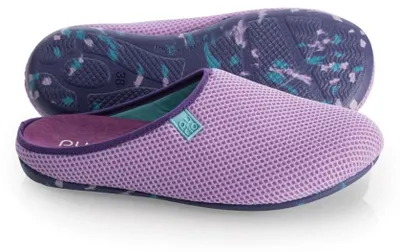 Produktbild von Hausschuhe Slipper Fußbett Recycelt purosteps footwear Casa-Eco - 40, Signet Violett-Türkis