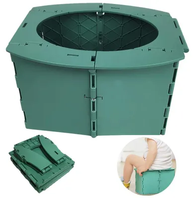 Produktbild von Tragbare Toilette, faltbarer Toiletteneimer, Reisetoilette, faltbarer Toilettenstuhl für den Außenbereich, faltbare Campingtoilette, faltbarer Toilettenstuhl für Kinder von 1 bis 5 Jahren.