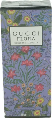 Zdjęcie produktu dla Gucci Flora Gorgeous Magnolia, Kobiety, 100 ml, Butelka jednorazowa, Jeżyna, Magnolia, Paczula