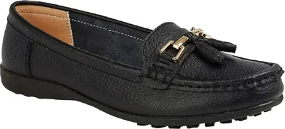 Produktbild von Boulevard - Damen Sattel Schlupfschuhe, Aktion Leder DF2508 (37 EU) (Schwarz)