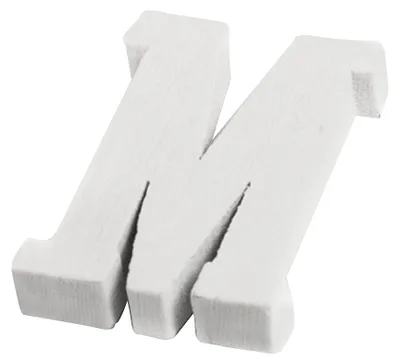 Produktbild von Kleiner Holzbuchstabe m Weiß 5 cm für Hochzeiten - Einheitsgröße
