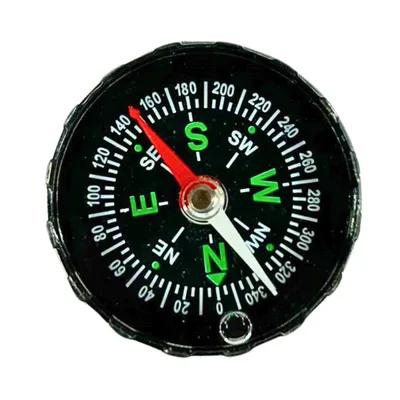 Produktbild von Mini Taschenkompass 4,5 cm – Kompakter Navigationskompass mit 360°-Skala für Wandern, Outdoor, Freizeit und unterwegs