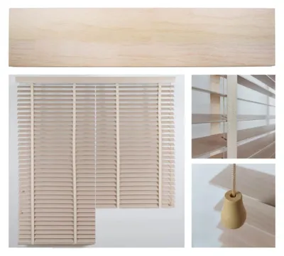 Holzjalousie 50 mm, 100x180 cm, Gingseng Crème