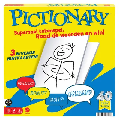 Produktbild von Mattel Games Pictionary , Brettspiel, Zeichnung, 8 Jahr(e), 30 min, Familienspiel