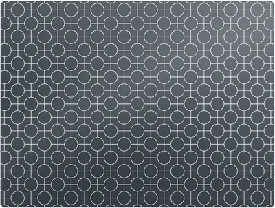 Produktbild von Geometrische Kreise – Bodenschutzmatte – Stuhlunterlage 120x90 cm – Rutschfest – Hartbodenmatte