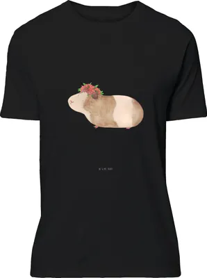Produktbild von Mr. & Mrs. Panda Tshirt Meerschweinchen Weisheit - Schwarz - Geschenk, Lustige Sprüche, T-Shirt, S, Motivation, mit Aufdruck, oberteil, Wunder, Blumenkind, Lustiges