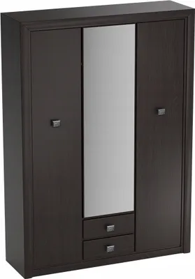 Zdjęcie produktu dla Szafa z lustrem czarna duża, półki, szuflady 164cm KOEN