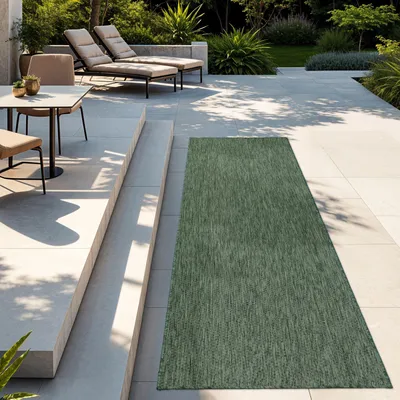 Produktbild von TT Home Teppich Für Outdoor Wetterfest Küchenteppich Balkon Terrasse Unifarbenes Design Modern Größe 60x100 cm