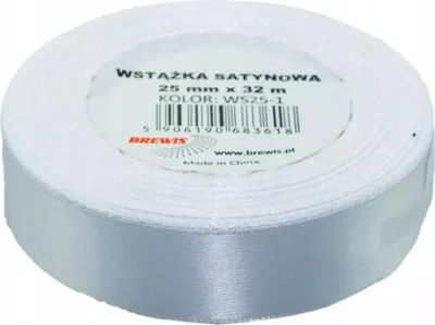 Immagine prodotto di Nastro di raso bianco 25mmx32m