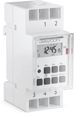 Image de deleyCON Minuterie numérique pour tableau électrique, écran LCD, 3600W - Blanc