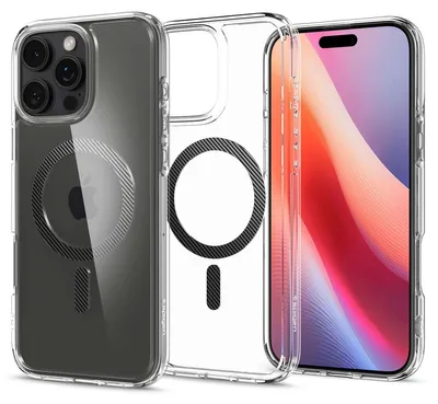 Produktbild von Spigen Ultra Hybrid (MagFit), Cover, Apple, iPhone 16 Pro, 16 cm (6.3"), Transparent