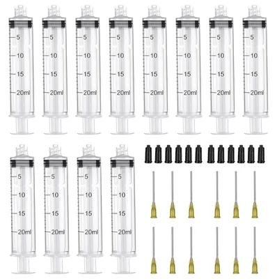 Produktbild von Set mit 12 Dosierspritzen mit stumpfer Nadel für Laboranwendungen und Irrigation