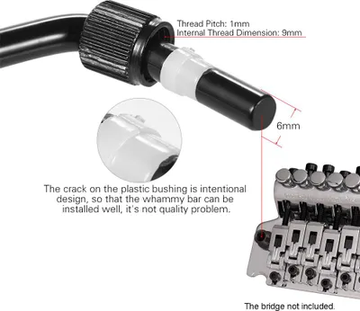 Imagen del producto de LUCKDANO, barra vibrato, brazo de trémolo, barra vibrato de doble trémolo. Brazo de aproximadamente 175 mm de longitud y 6 mm de diámetro. Trémolo para guitarra eléctrica