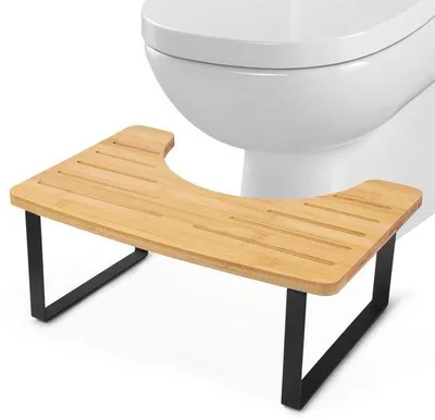 Image de Siège de toilettes en bambou, ergonomique, rabattable, pour adultes et enfants