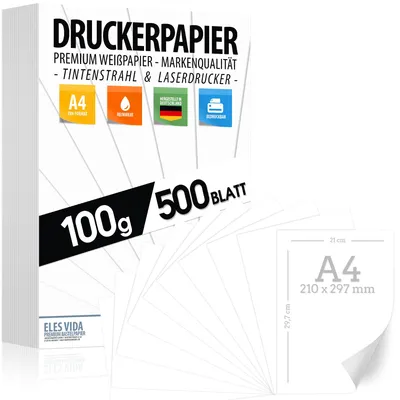 Productafbeelding van Printerpapier A4 100g wit - 500 vel PREMIUM PAPIER Zuiver wit