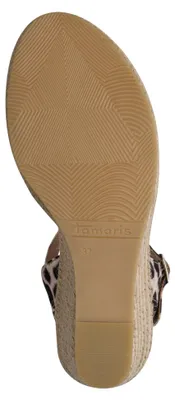 Produktbild von Tamaris Damen Sandalette mit Keilabsatz im Espadrille Design 1-28300-42, Größe:40 EU, Farbe:Braun