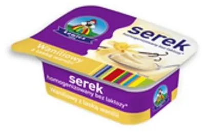 Zdjęcie produktu dla Serek homogenizowany waniliowy bez laktozy 150g Łowicz