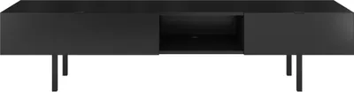 Produktbild von MYWAY Moderne TV-Schrank mit Schublade / Minimalistische TV-Schrank auf Metallbeinen / Schwarz / 180 CM