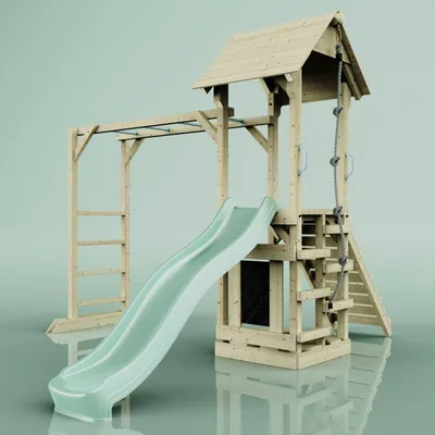 Produktbild von OutdoorToys Spielturm Lund aus Holz in Grün