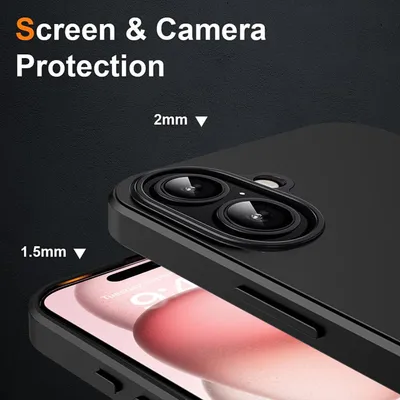 Produktbild von CoolGadget Silikon Backcover Matt Schwarz für Apple iPhone 16 Classic