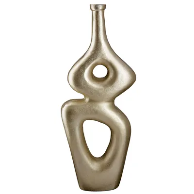Zdjęcie produktu dla Gilde Vase, "Formas", Aluminium, champagnerfarben, VE 1, L. 5 cm, B. 15 cm, H. 38.5 cm 69006 4063387690062
