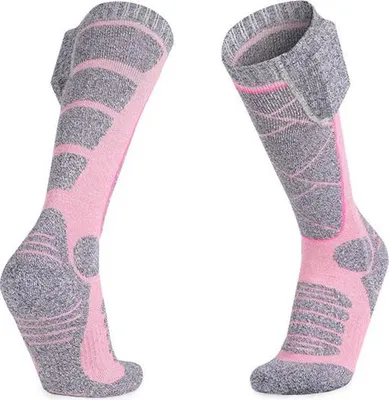 Produktbild von INF Beheizbare Socken mit Carbonfaser - Batteriebetrieben, Fußwärmer für kalte Tage, 2er Pack Rosa