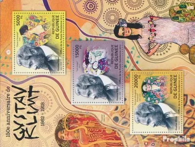 Produktbild von Briefmarken Guinea 2012 Mi 9212-9214 Kleinbogen (kompl. Ausgabe) postfrisch Gustav Klimt (1862-1918)
