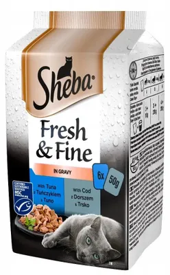 Obrázek produktu pro Sheba Fresh & Fine Miniaturní rybí pokrmy v omáčce 6 x 50 g