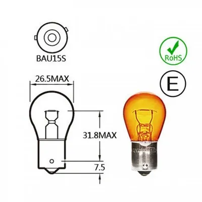 Obrázok produktu pre Kugellampe 12V 21W Bau15s Pin 145°