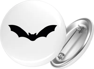 Produktbild von Huuraa Button Fledermaus Silhouette 25mm rund mit Sicherheitsnadel Ansteckbutton Geschenkidee