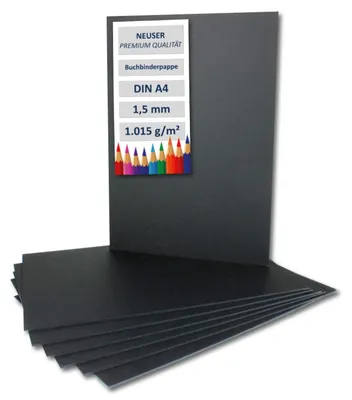 Obrázok produktu pre Kartonový papier formátu A4, 40 kusov, čierna farba, hrúbka 1,5 mm