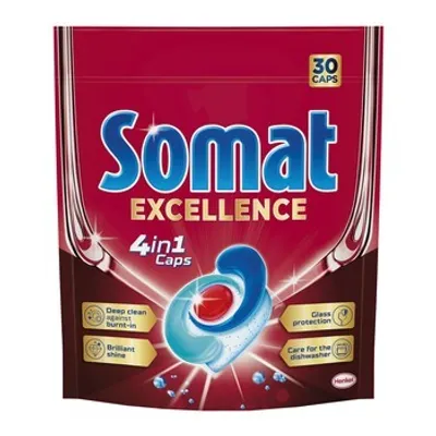 Produktbild von Somat Excellence 4 in 1 Caps Kapsułki do zmywarki, 30 sztuk