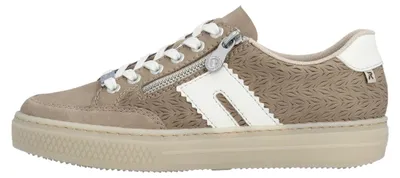 Imagen del producto de Zapatos deportivos para mujer Rieker, tipo cordones, color beige, para uso diario