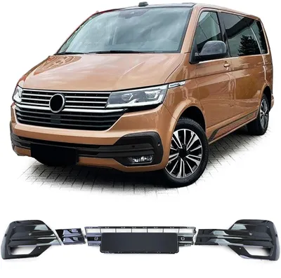 Immagine prodotto di Kit paraurti anteriore nero lucido, lato sinistro, destro e centrale, per VW T6.1 T6 dal 2019 in poi