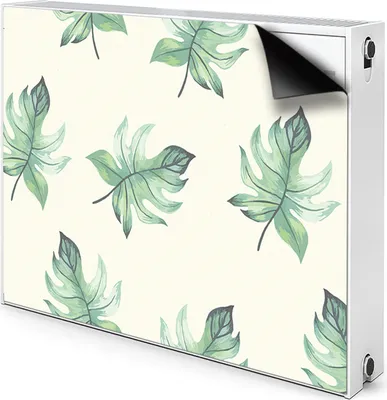 Produktbild von Magnet Heizkörper-Abdeckung Verkleidung Abdeckung Heizkörperabdeckung 80x60 cm  - Tropisch, Blätter