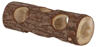 Image de Tunnel pour hamster Nature approx. 20 cm en bois naturel Tunnel pour hamster