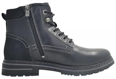Image de Camel Active : Bottines à lacets pour hommes, couleur noire, style décontracté