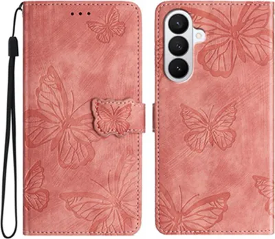 Produktbild von Samsung Galaxy A57 Hülle - Coverup Schmetterlinge Klapphülle - Rosa