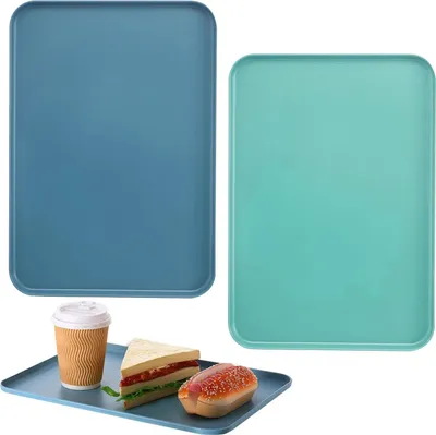 Productafbeelding van Dienblad Plastic Rechthoekig, 2 Stuks, 30.5 cm x 22 cm, voor Keuken