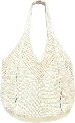 Image de Grand sac de plage en maille crochetée pour femme