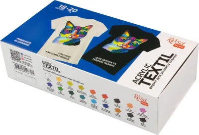 Produktbild von ROSA Talent Textilfarben Set 18 × 20 ml
