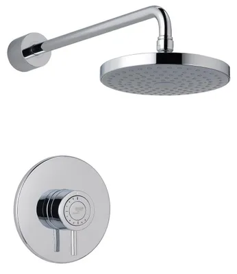 Thermostat-Mischdusche mit 18,5 cm Brause, Chrom