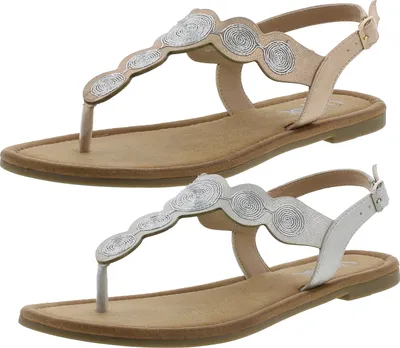 Produktbild von Rieker V7565 Damen Sandaletten Zehentrenner Slingsandalen , Größe:40 EU, Farbe:Silber