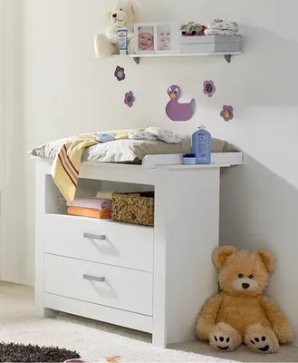Produktbild von Wickelkommode >Nana< (3er-Set) in weiss matt, Holzwerkstoff - 104x97x71 (BxHxT)