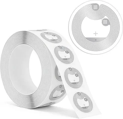 Image de Puces NFC - Domotique - Cartes réinscriptibles - 25 mm - 50 pièces - Blanc