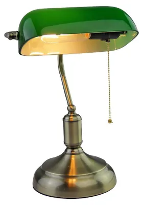 Produktbild von Tischleuchte, Zugschalter, Glas grün, beweglich, H 36 cm