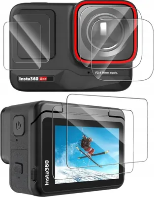 Immagine prodotto di Vetro temperato per obiettivo e schermo per Insta360 Ace - 6 pezzi.