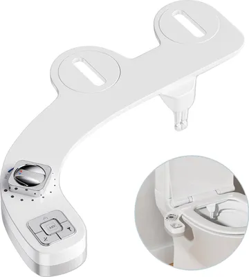 Produktbild von Bidet-Aufsatz, einstellbare Temperatur, Dual-Düsen-System, WEISS