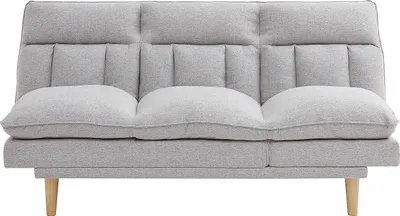 Produktbild von 3-Sitzer-Klappsofa aus hellgrauem PALOBU-Stoff